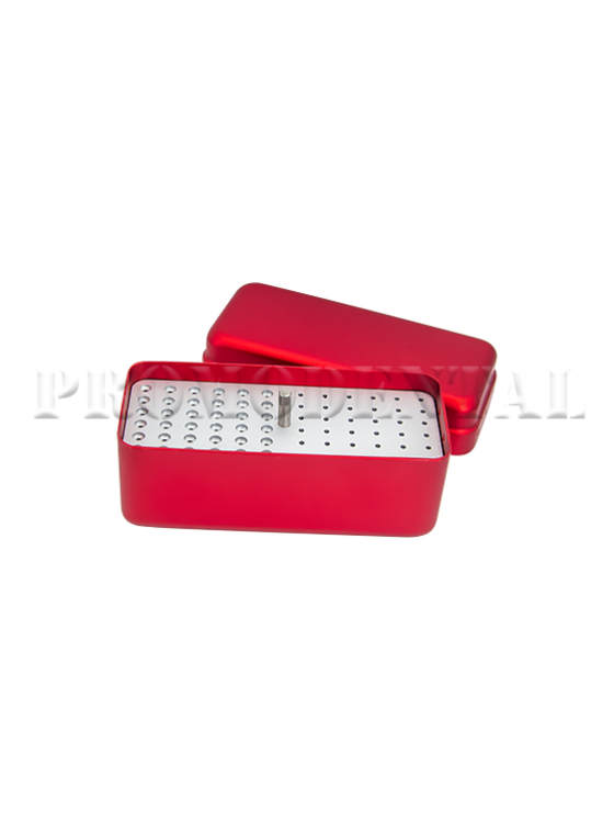 DI052-1-Aluminum Bur Block Solid Aluminum RED 72 holes - 36 holes for FG,36 holes for Endo files.png